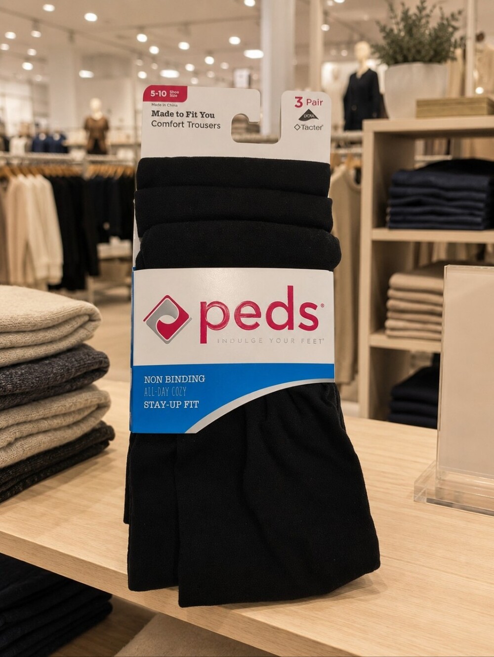 Peds Black No-Show Socks - 3 Pair Pack